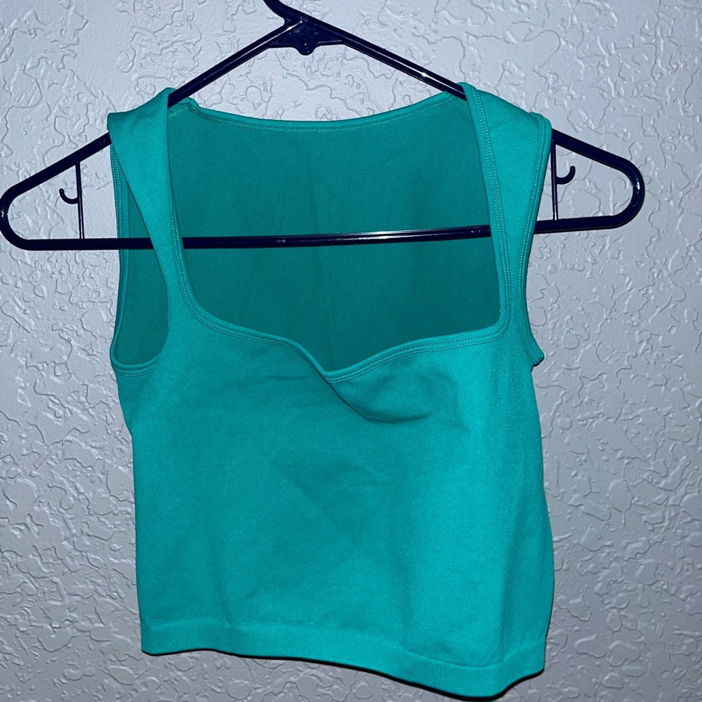 Green crop top